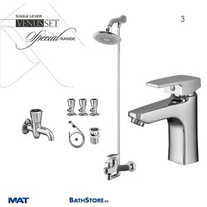 Sonex Single Lever Venus Complete Bath Set | son3