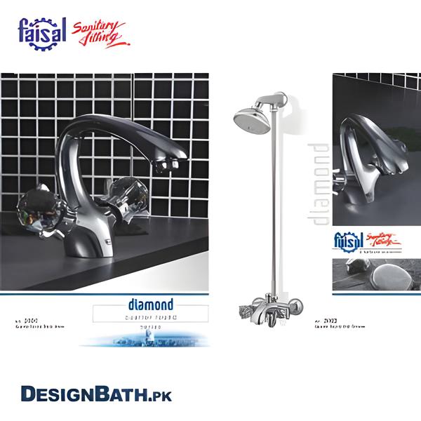 Faisal Diamond Quarter Round Complete Bath Set 2001/2002