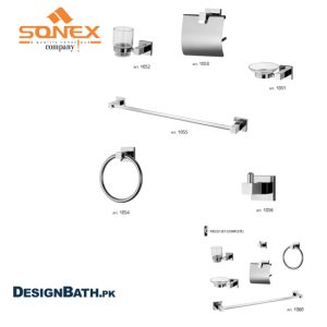 "Sonex Amy Metal Bath Accessories Set - Stylish and Functional Bathroom Fitting"