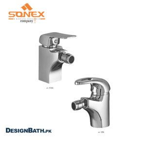 "Sonex Bidet Single Lever Mixer Set bathroom fitting - Enhance your bathroom with the Sonex Bidet Single Lever Mixer Set. This stylish and functional fitting combines modern design with effortless control, allowing for a comfortable bidet experience. Trust Sonex, a leading brand in bathroom accessories, for superior quality and reliable performance."