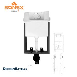 Sonex Concealed Half Frame Flush Tank