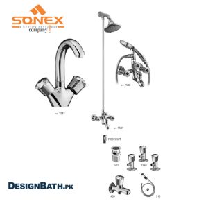 "Sonex Kiran Full Round Set Bathroom Fitting - Grohe-Compatible Solution for Stylish Bathrooms"