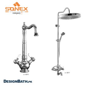 Sonex Majestic Quarter Round Rain Shower Set