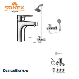 "Sonex Moon Single Lever Set Bathroom Fitting - Stylish and Functional Solution for Contemporary Bathrooms"