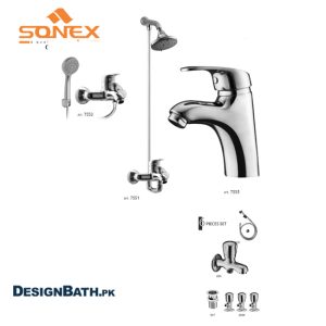 "Sonex Onex Single Lever Set Bathroom Fitting - Stylish and Functional Solution for Modern Bathrooms"