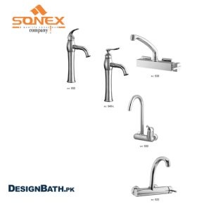 "Sonex Sink Single Lever Mixer Set bathroom fitting - Upgrade your bathroom with the Sonex Sink Single Lever Mixer Set. This stylish and functional fitting features a single lever design, offering easy control over water temperature and flow. Experience superior quality and reliable performance with Sonex, the leading brand in bathroom accessories."