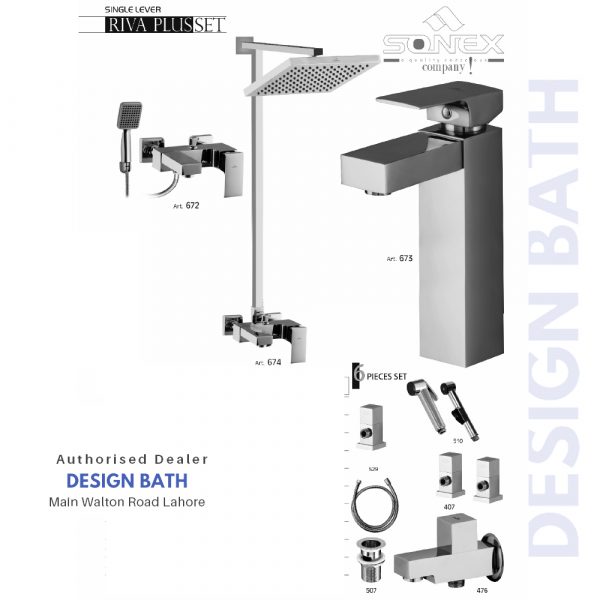 Sonex Riva Rain Shower Single Lever Set 674 672