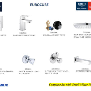 Grohe EuroCube Complete Concealed Bath Set