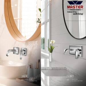 Jade Square Lever Concealed Basin Mixer