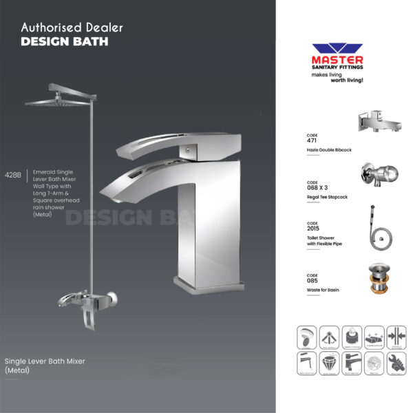 Master Sanitary Fitting Complete Emerald Lever Set