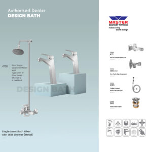 Master Sanitary Fitting Complete Flap Single Lever bath mixer Wall Set