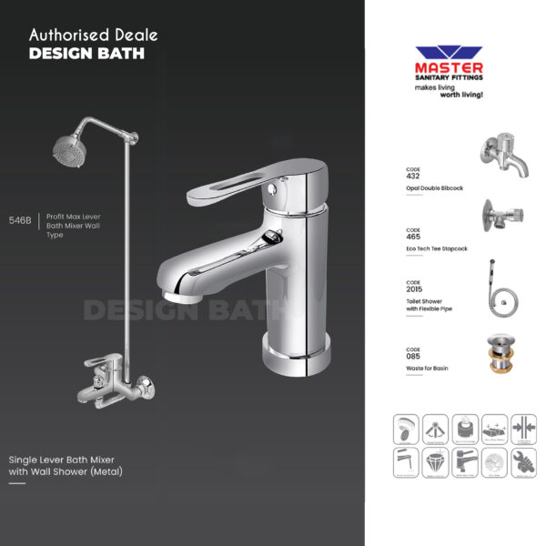 Master Sanitary Fitting Complete Profit Max Lever Bath Mixer Set