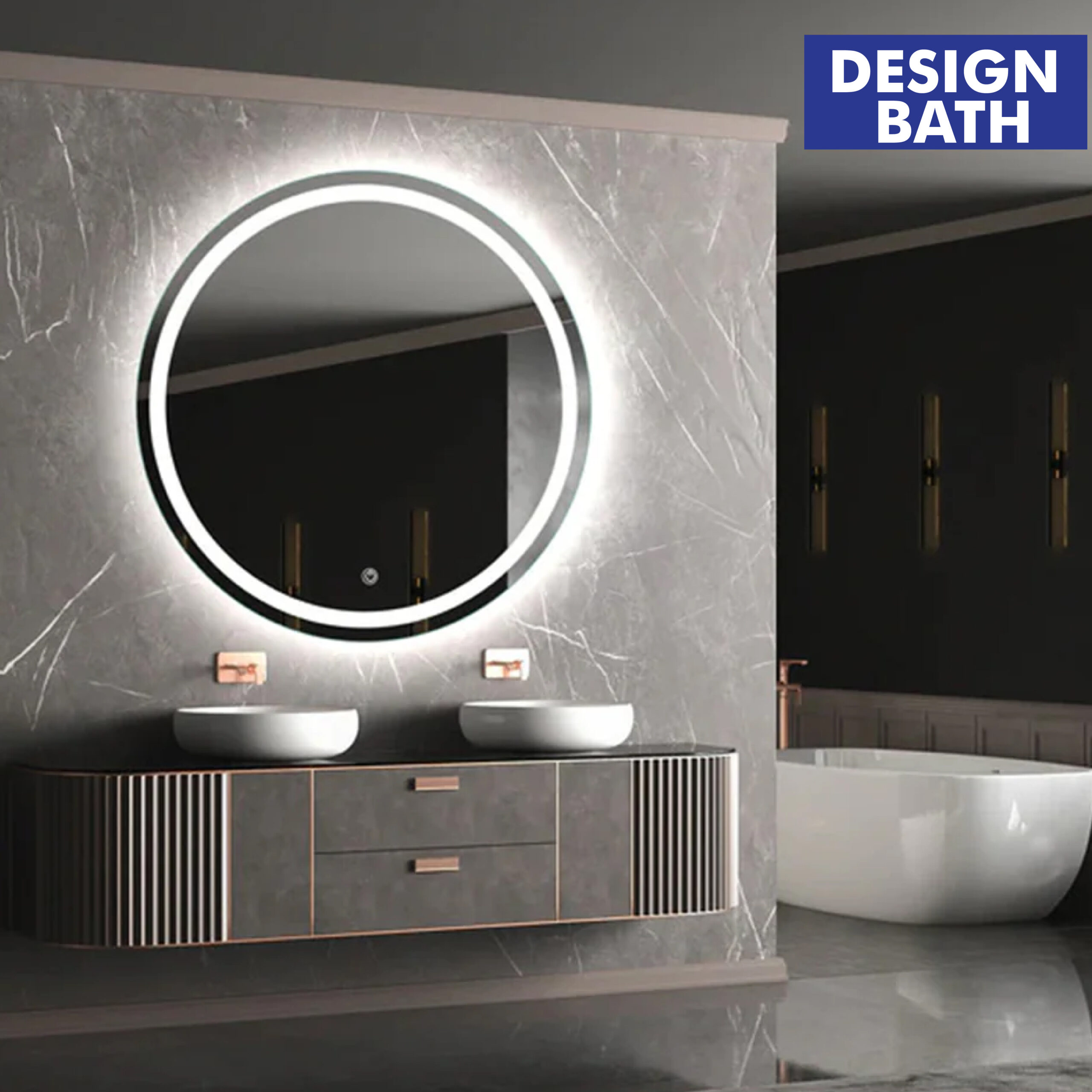 Smart Round Touch LED Mirror