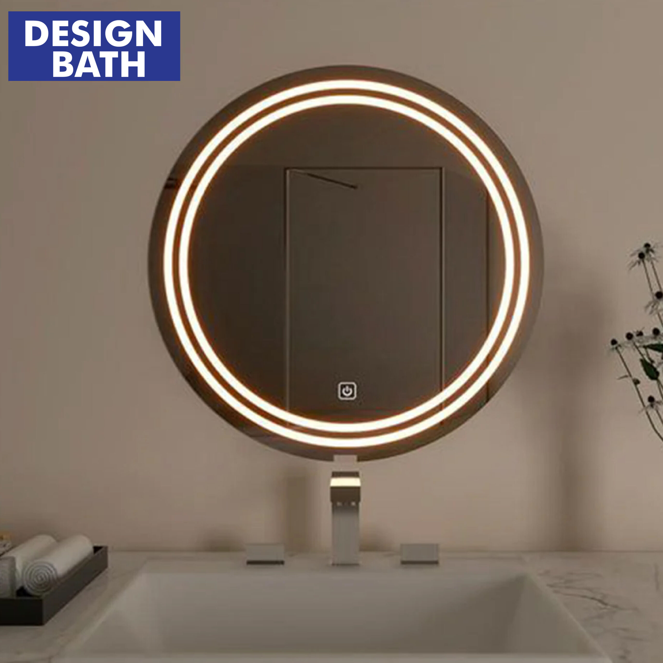 Smart Round Touch LED Mirror