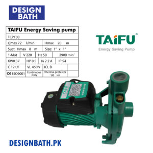 TAIFU TCP130 CENTRIFUGAL PUMP 0.5HP - 100% COPPER WINDING BY TAIFU