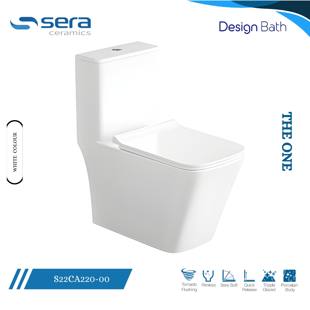 Sera The One Floor Mounted Commode White