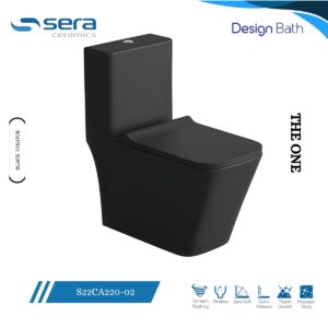 Sera The One Floor Mounted Commode Black