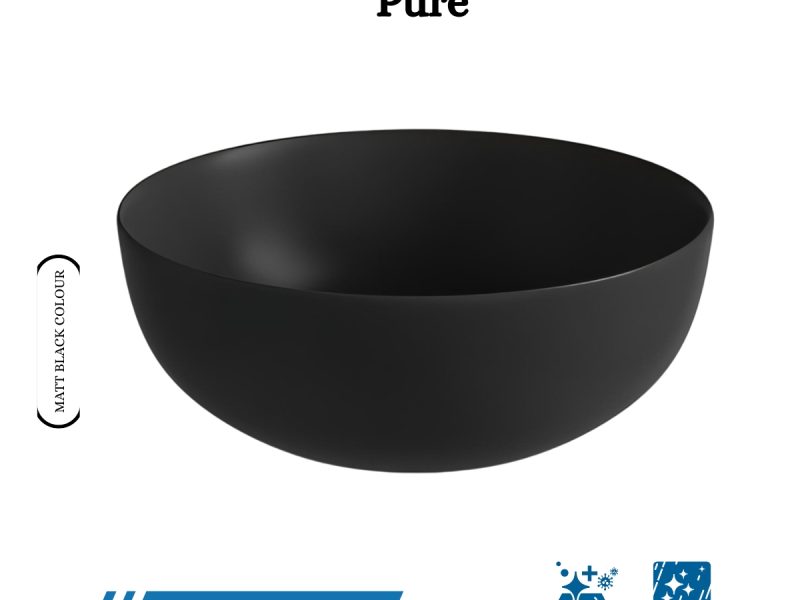 SERA Pure over-counter wash basin in black